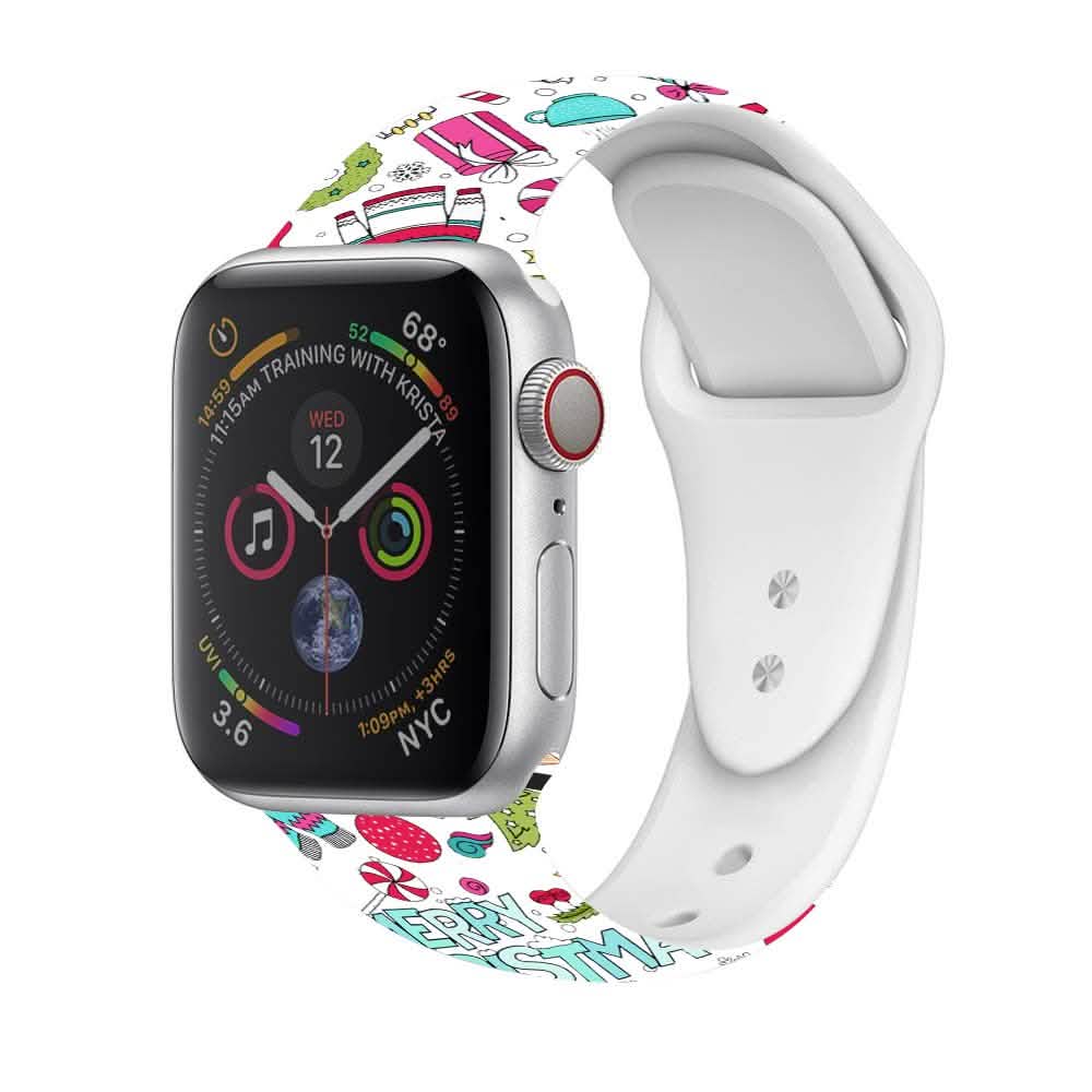 Bracelets de Noël en silicone pour Apple Watch