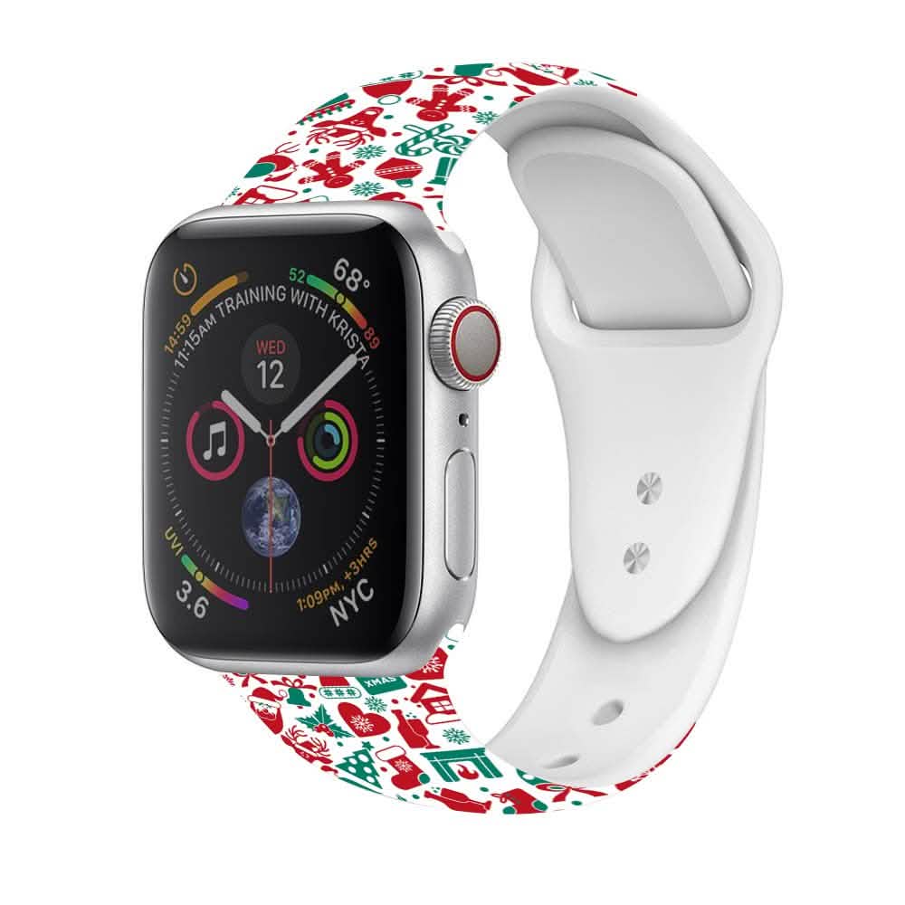 Bracelets de Noël en silicone pour Apple Watch