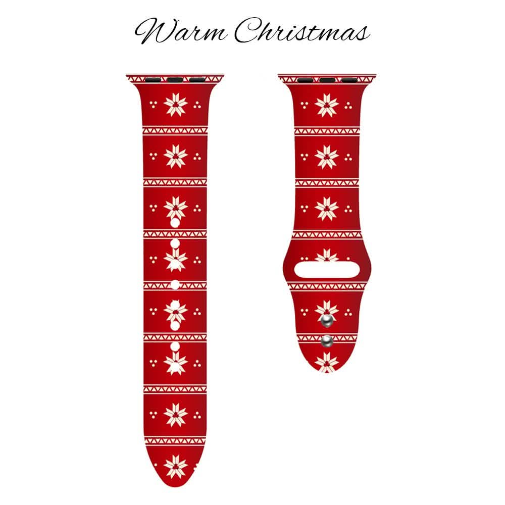 Bracelets de Noël en silicone pour Apple Watch