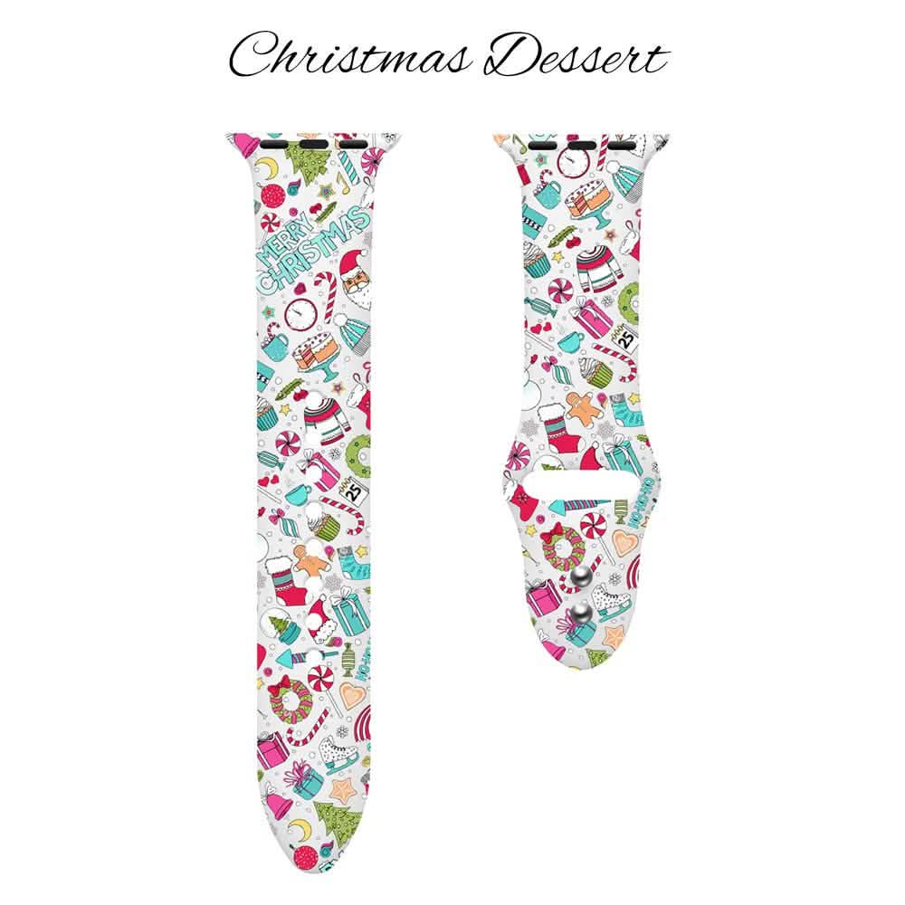 Bracelets de Noël en silicone pour Apple Watch