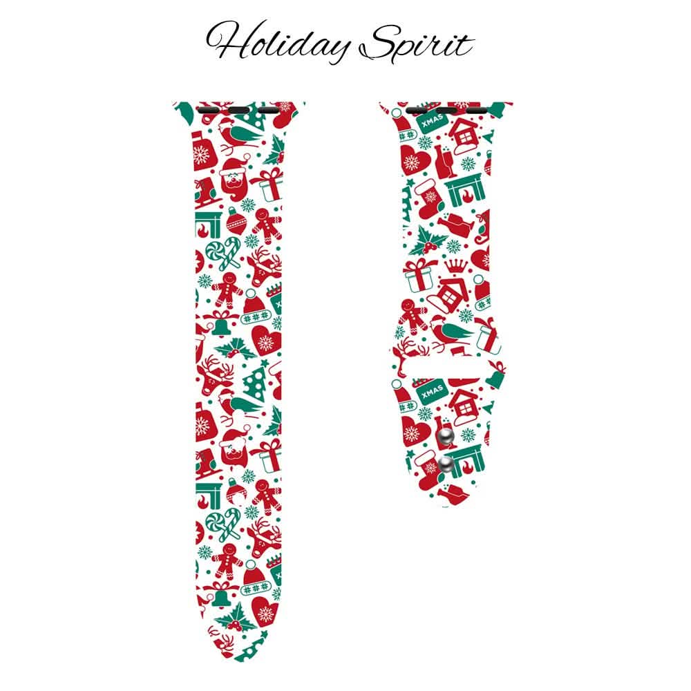Bracelets de Noël en silicone pour Apple Watch