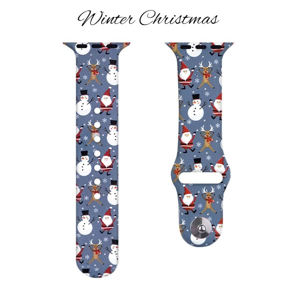 Bracelets de Noël en silicone pour Apple Watch