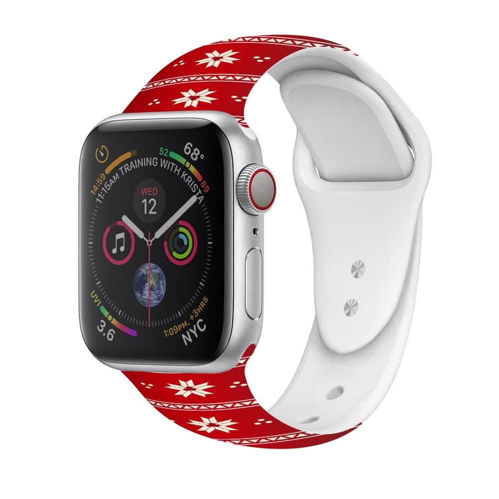 Bracelets de Noël en silicone pour Apple Watch