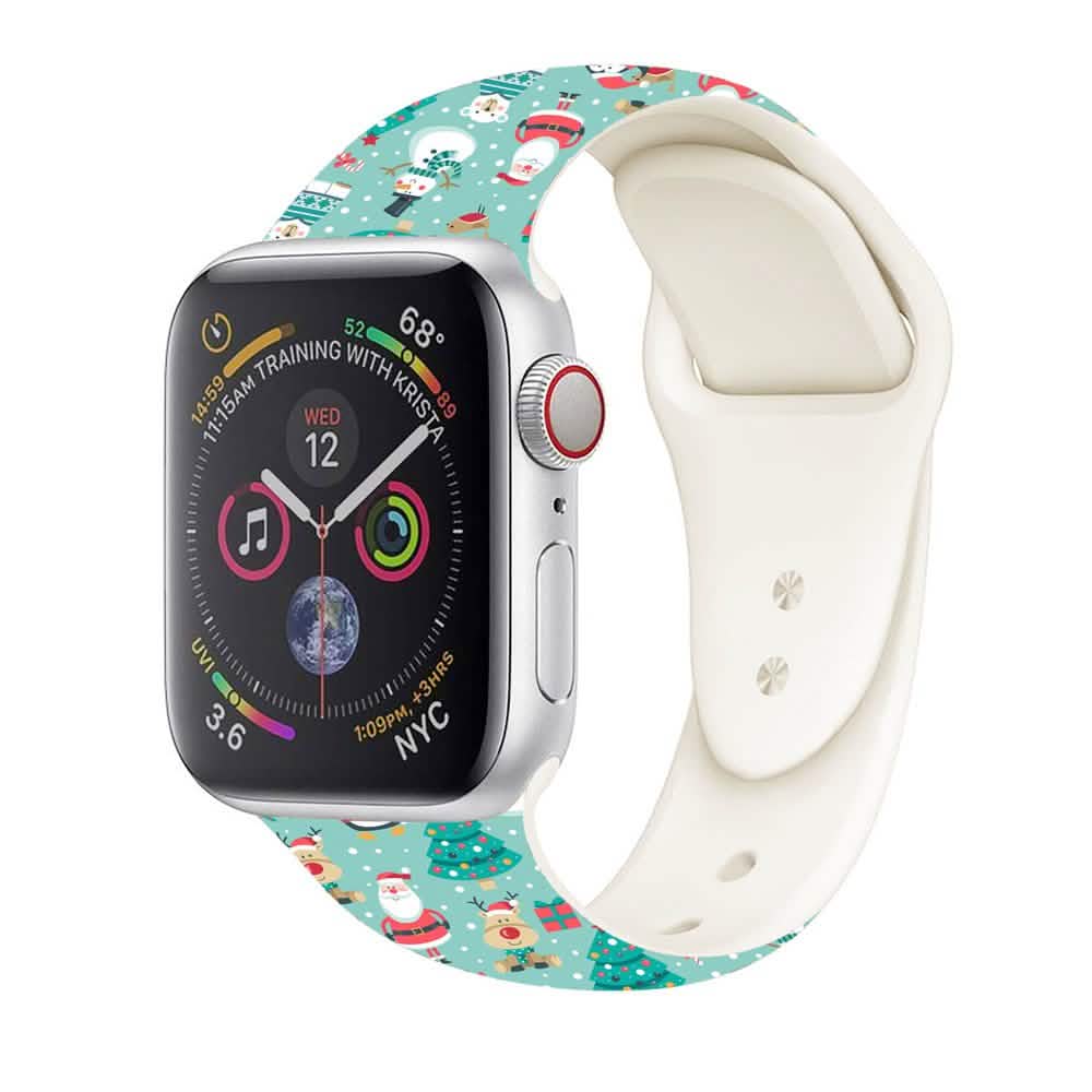 Bracelets de Noël en silicone pour Apple Watch