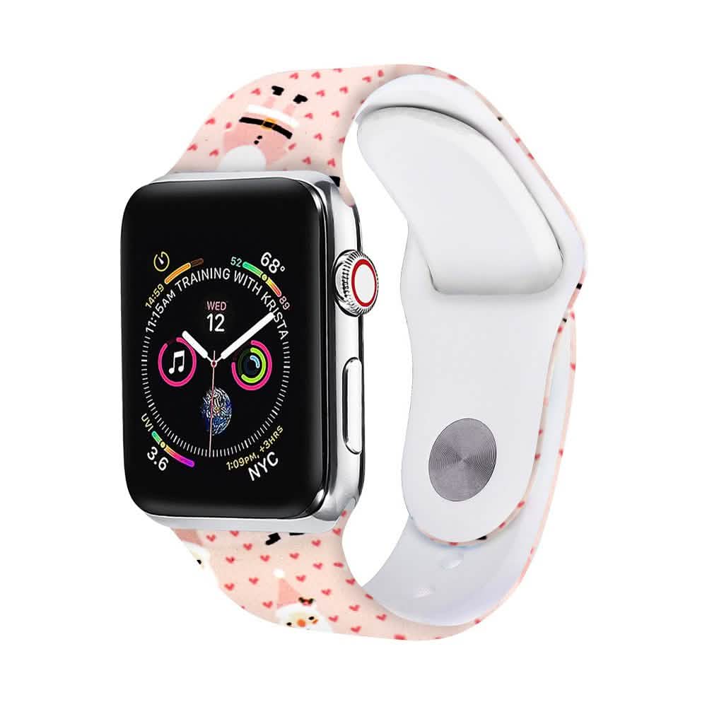 Bracelets de Noël en silicone pour Apple Watch