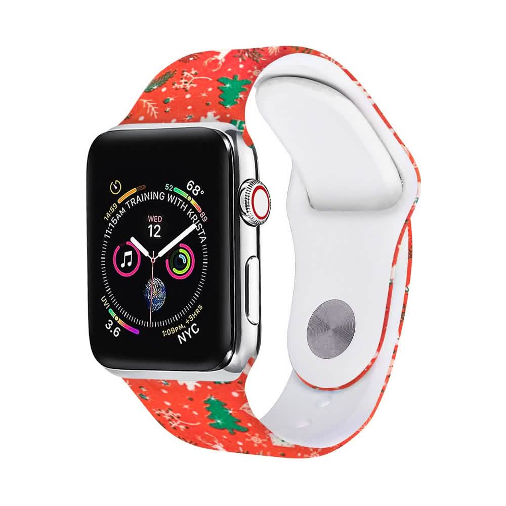 Bracelets de Noël en silicone pour Apple Watch