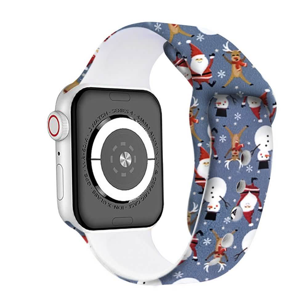 Bracelets de Noël en silicone pour Apple Watch