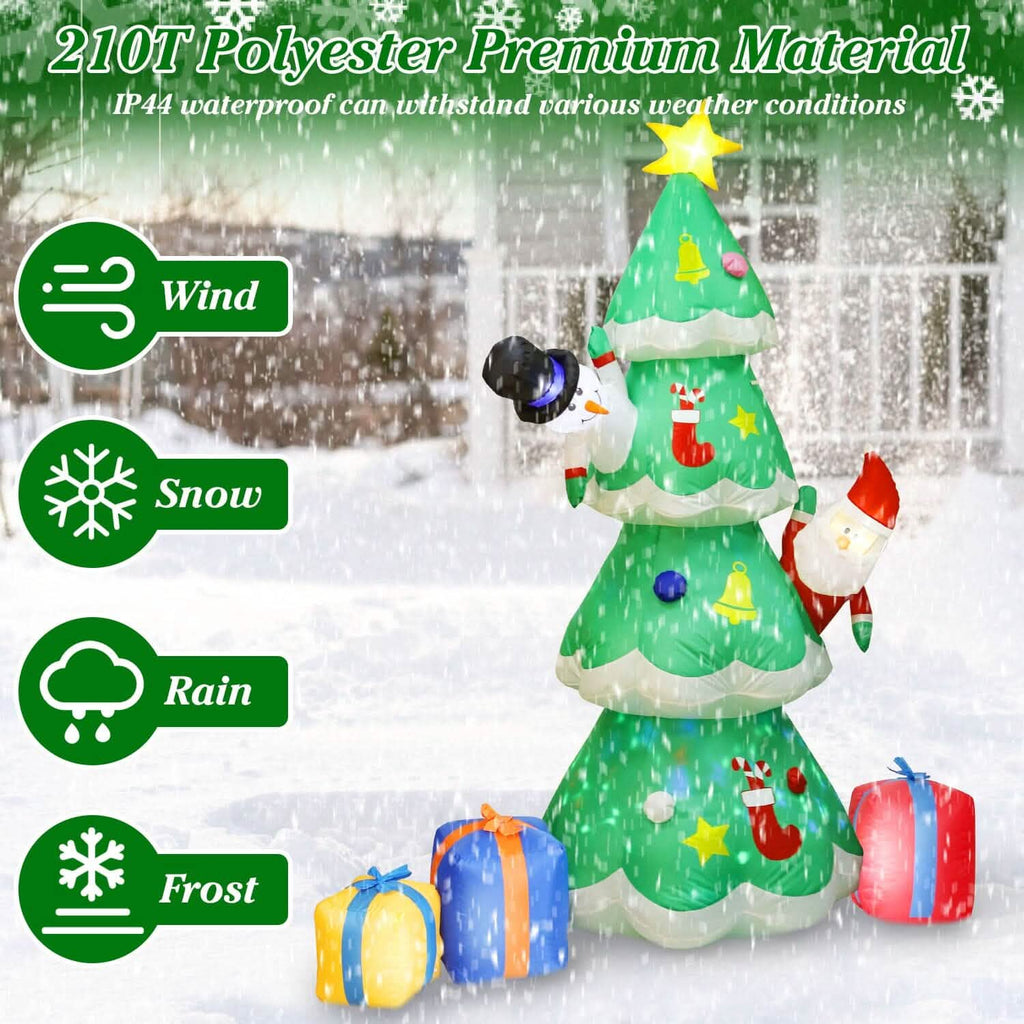 Décoration gonflable de sapin de Noël avec lumière LED et souffleur d'air intégré