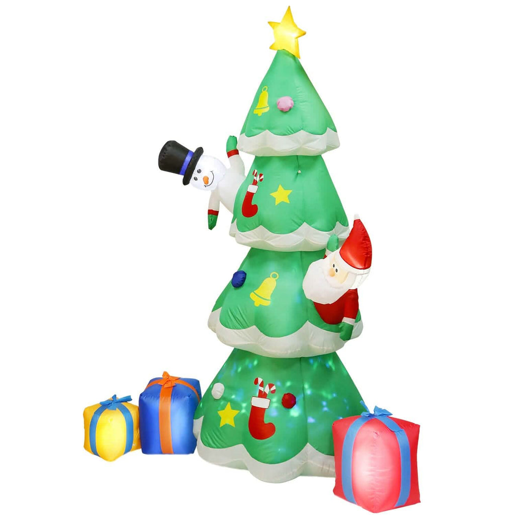 Décoration gonflable de sapin de Noël avec lumière LED et souffleur d'air intégré