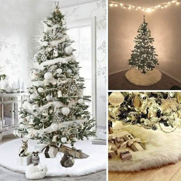 Jupe de sapin de Noël en peluche, jolies décorations