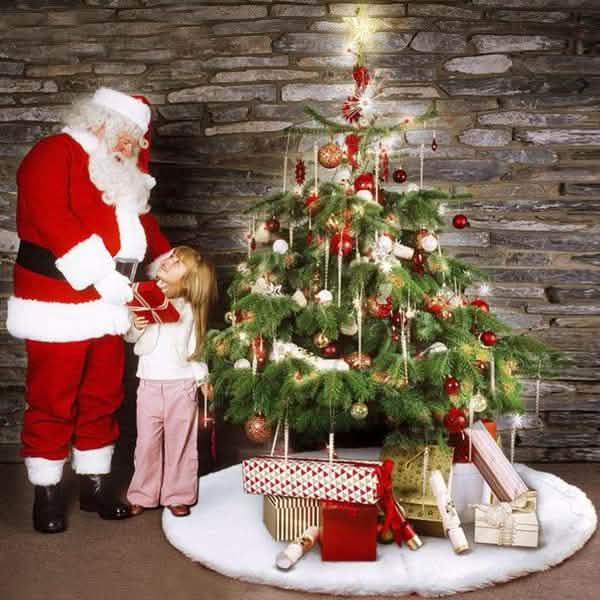 Jupe de sapin de Noël en peluche, jolies décorations