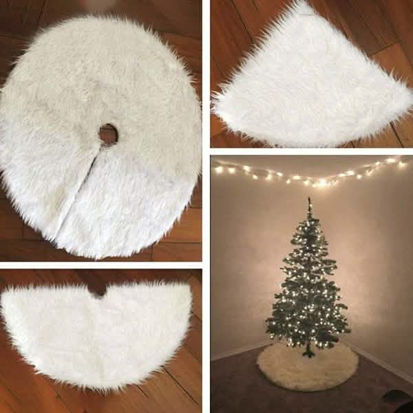 Jupe de sapin de Noël en peluche, jolies décorations