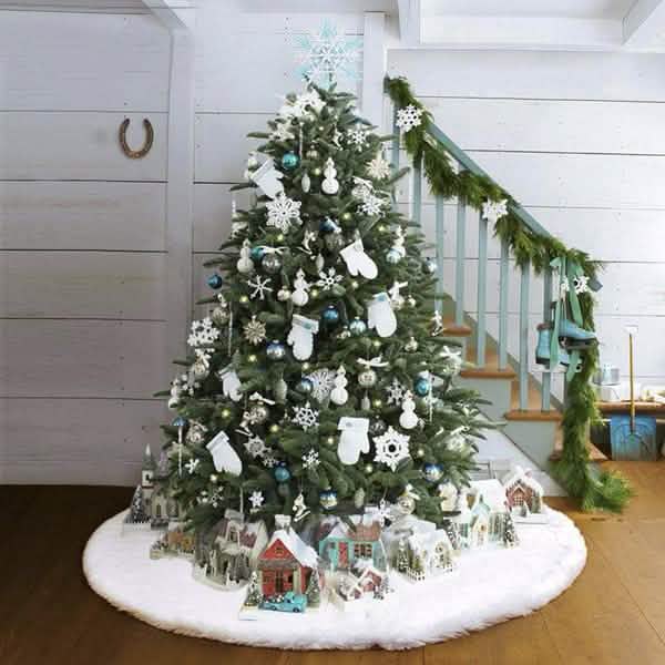 Jupe de sapin de Noël en peluche, jolies décorations