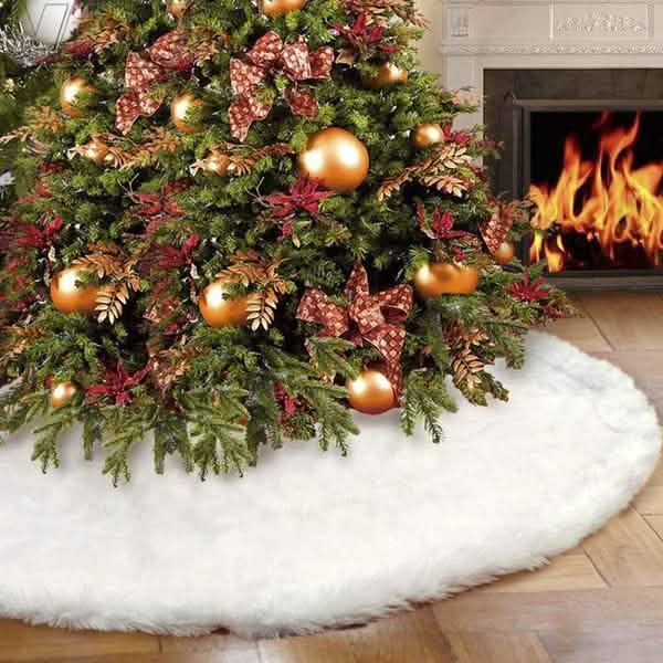 Jupe de sapin de Noël en peluche, jolies décorations