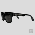 Lunettes de soleil Chrome Hearts Box Officer, noir mat/canon de fusil
