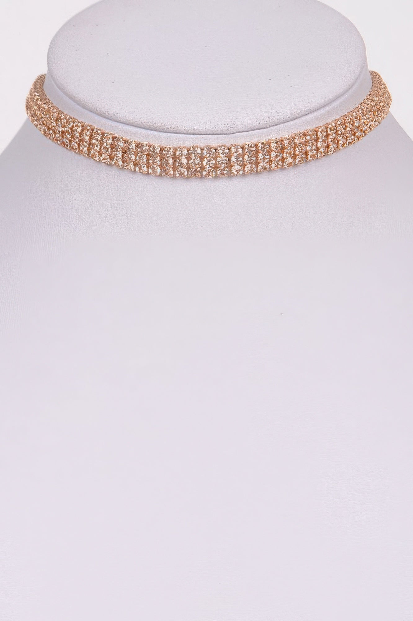 Tour de cou de soirée cercle strass