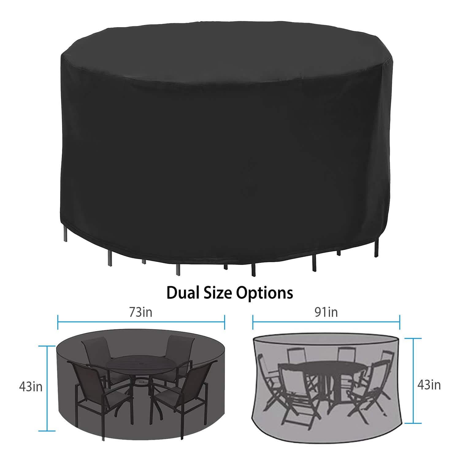 Housse de protection ronde pour mobilier de jardin