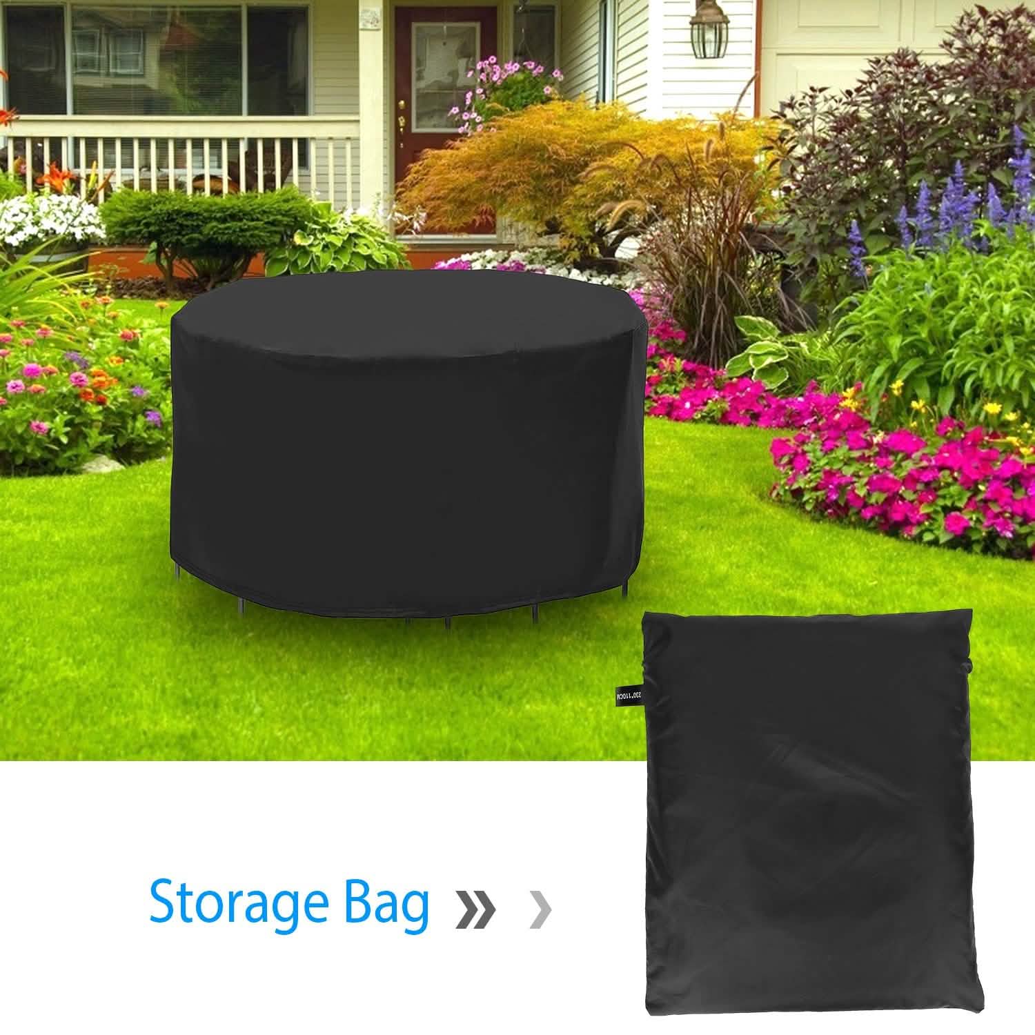 Housse de protection ronde pour mobilier de jardin
