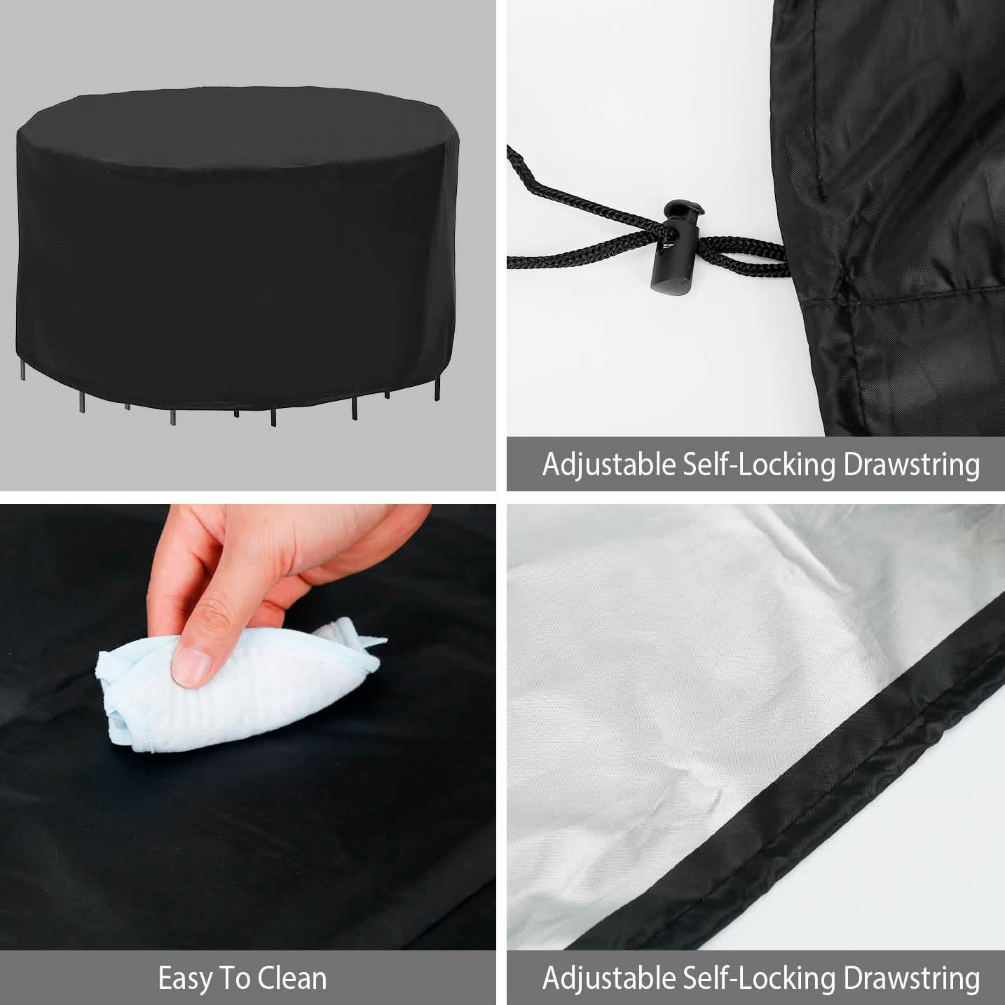 Housse de protection ronde pour mobilier de jardin