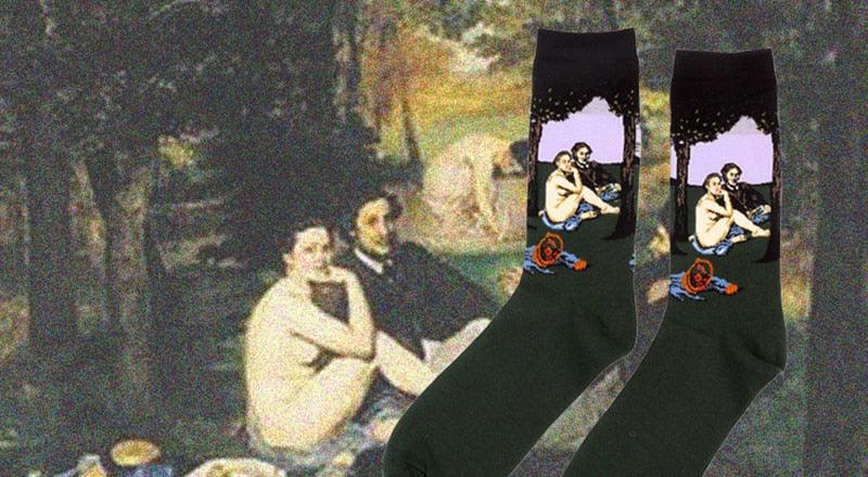 Chaussettes Femme Homme Peinture À L'Huile Célèbre Motif Mural Van Gogh Rétro Personnalité Artistique Hiver Automne Classique