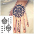 Tatouage temporaire classique marron et noir pour mains et corps autocollants tatouages de luxe noirs pour femmes filles