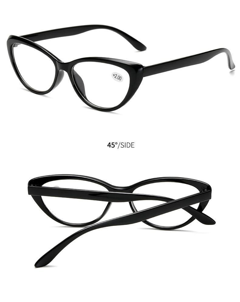 Lunettes de lecture œil de chat classiques Protection des yeux Lunettes d'ordinateur et monture élégante Hommes Femmes Presbytie Dioptrie +1.0+1.5+2.0+2.5+3.0+3.5+4.0