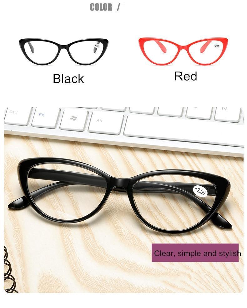 Lunettes de lecture œil de chat classiques Protection des yeux Lunettes d'ordinateur et monture élégante Hommes Femmes Presbytie Dioptrie +1.0+1.5+2.0+2.5+3.0+3.5+4.0