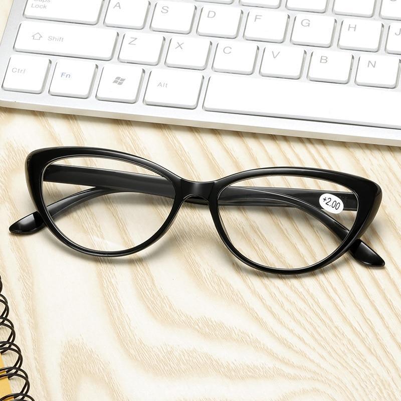 Lunettes de lecture œil de chat classiques Protection des yeux Lunettes d'ordinateur et monture élégante Hommes Femmes Presbytie Dioptrie +1.0+1.5+2.0+2.5+3.0+3.5+4.0