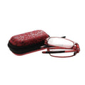 Lunettes de lecture pliables classiques et stylées avec étui pour hommes et femmes, lunettes à rotation télescopique, étui à lunettes inclus, lunettes de lecture anti-lumière bleue pliables, petites lunettes de lecture pliables pour hommes et femmes