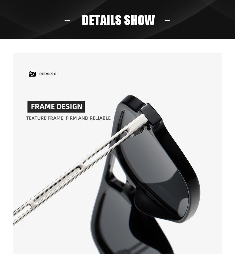 Lunettes de soleil polarisées carrées pour femmes, style rétro, double pont, tendance classique rose dégradé, pour hommes et femmes