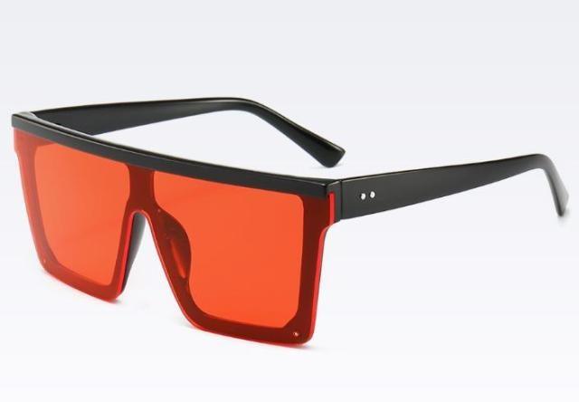 Lunettes de soleil classiques noires grandes pour hommes et femmes, nouveau design tendance, miroir rose carré, lunettes de soleil oversize carrées pour femmes et hommes