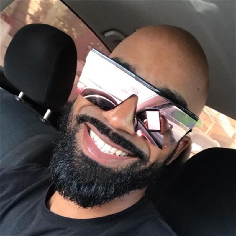 Lunettes de soleil classiques noires grandes pour hommes et femmes, nouveau design tendance, miroir rose carré, lunettes de soleil oversize carrées pour femmes et hommes