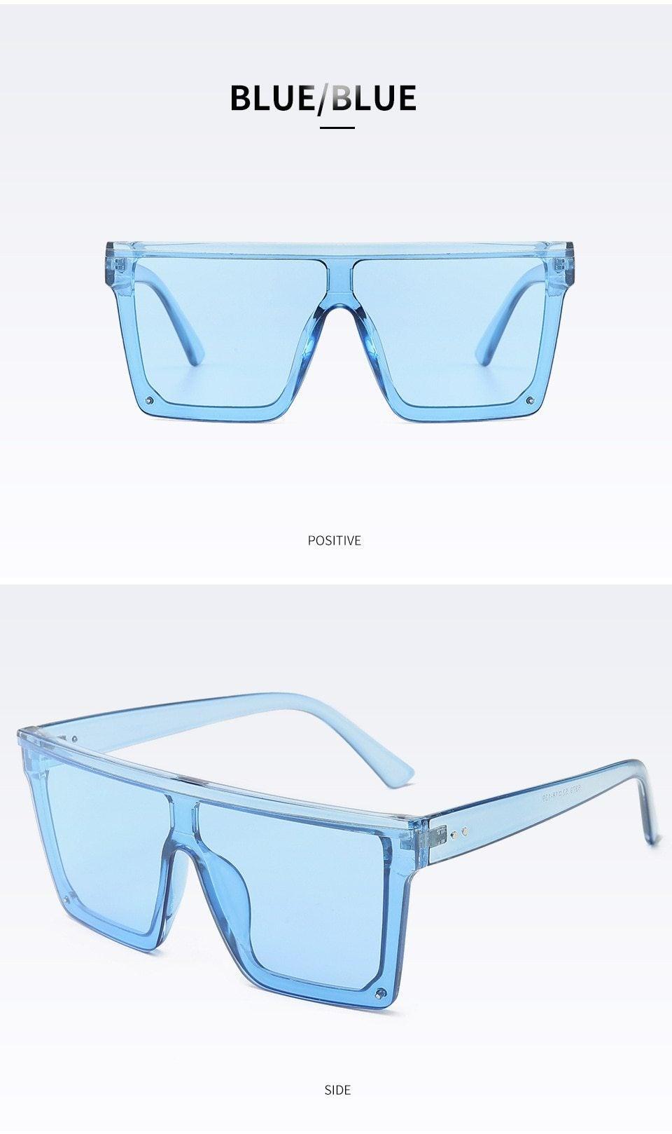 Lunettes de soleil classiques noires grandes pour hommes et femmes, nouveau design tendance, miroir rose carré, lunettes de soleil oversize carrées pour femmes et hommes