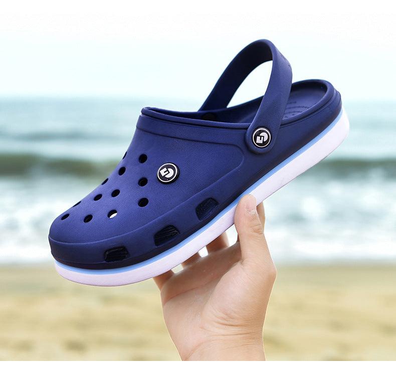 Sabots Classiques pour Hommes Chaussons à Semelle Souple Sabots de Plage Tendance Sandales pour Hommes Confortables Respirantes à Lanière Cheville Antidérapantes Chaussures d'Eau Décontractées Sandales de Douche de Plage Chaussons d'Été