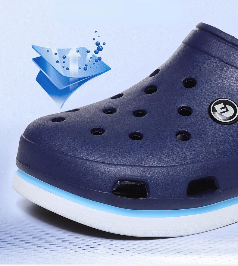 Sabots Classiques pour Hommes Chaussons à Semelle Souple Sabots de Plage Tendance Sandales pour Hommes Confortables Respirantes à Lanière Cheville Antidérapantes Chaussures d'Eau Décontractées Sandales de Douche de Plage Chaussons d'Été