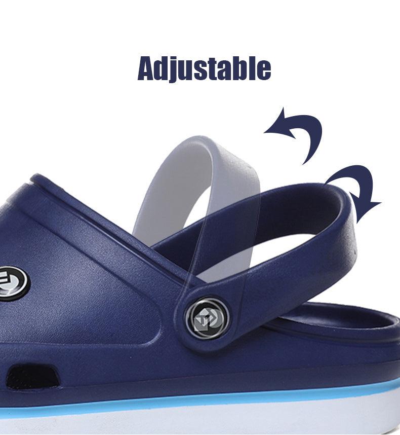 Sabots Classiques pour Hommes Chaussons à Semelle Souple Sabots de Plage Tendance Sandales pour Hommes Confortables Respirantes à Lanière Cheville Antidérapantes Chaussures d'Eau Décontractées Sandales de Douche de Plage Chaussons d'Été