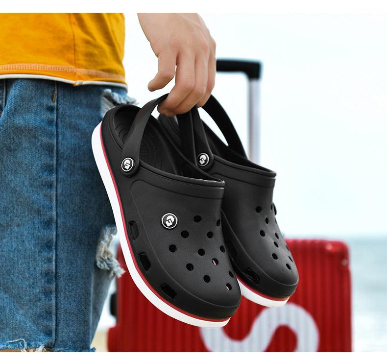 Sabots Classiques pour Hommes Chaussons à Semelle Souple Sabots de Plage Tendance Sandales pour Hommes Confortables Respirantes à Lanière Cheville Antidérapantes Chaussures d'Eau Décontractées Sandales de Douche de Plage Chaussons d'Été