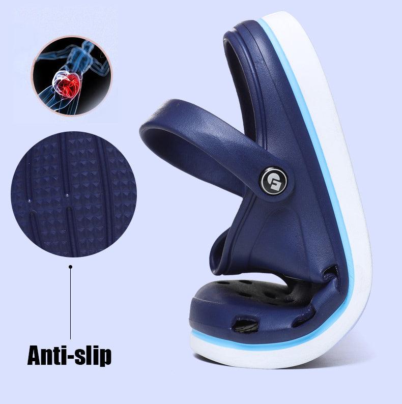 Sabots Classiques pour Hommes Chaussons à Semelle Souple Sabots de Plage Tendance Sandales pour Hommes Confortables Respirantes à Lanière Cheville Antidérapantes Chaussures d'Eau Décontractées Sandales de Douche de Plage Chaussons d'Été