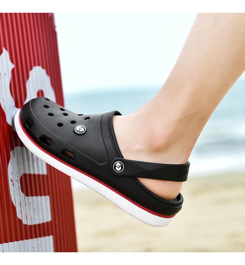 Sabots Classiques pour Hommes Chaussons à Semelle Souple Sabots de Plage Tendance Sandales pour Hommes Confortables Respirantes à Lanière Cheville Antidérapantes Chaussures d'Eau Décontractées Sandales de Douche de Plage Chaussons d'Été