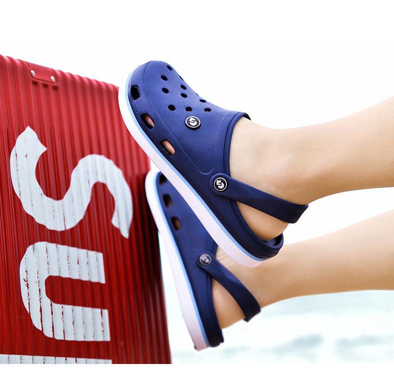 Sabots Classiques pour Hommes Chaussons à Semelle Souple Sabots de Plage Tendance Sandales pour Hommes Confortables Respirantes à Lanière Cheville Antidérapantes Chaussures d'Eau Décontractées Sandales de Douche de Plage Chaussons d'Été