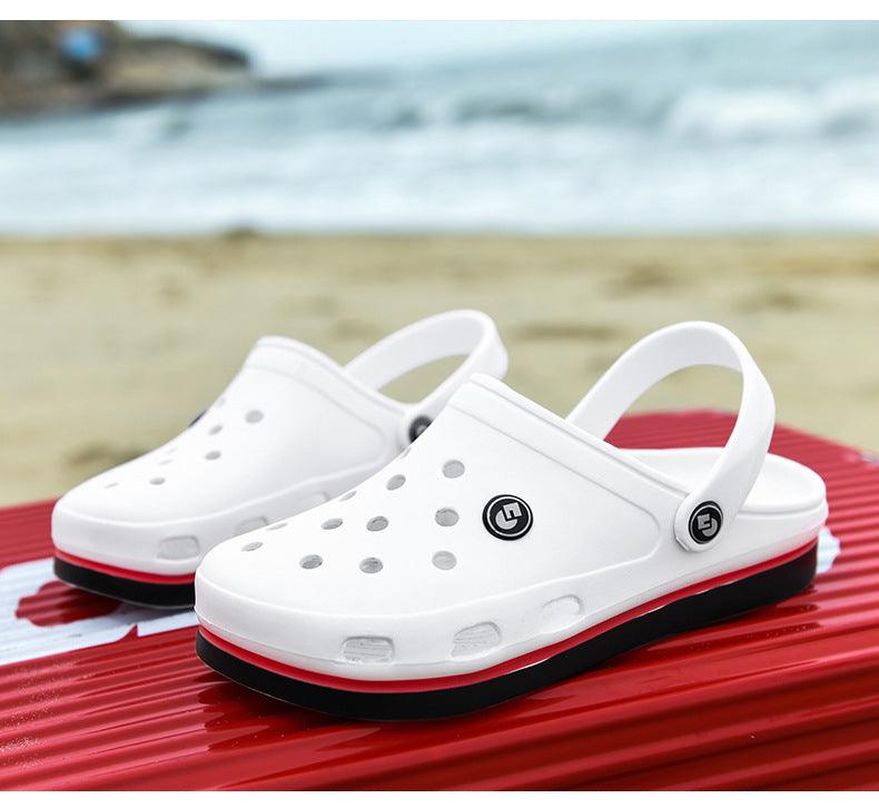 Sabots Classiques pour Hommes Chaussons à Semelle Souple Sabots de Plage Tendance Sandales pour Hommes Confortables Respirantes à Lanière Cheville Antidérapantes Chaussures d'Eau Décontractées Sandales de Douche de Plage Chaussons d'Été