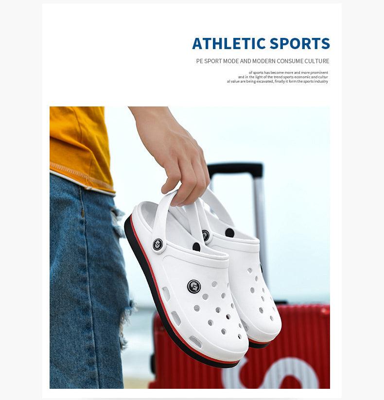 Sabots Classiques pour Hommes Chaussons à Semelle Souple Sabots de Plage Tendance Sandales pour Hommes Confortables Respirantes à Lanière Cheville Antidérapantes Chaussures d'Eau Décontractées Sandales de Douche de Plage Chaussons d'Été