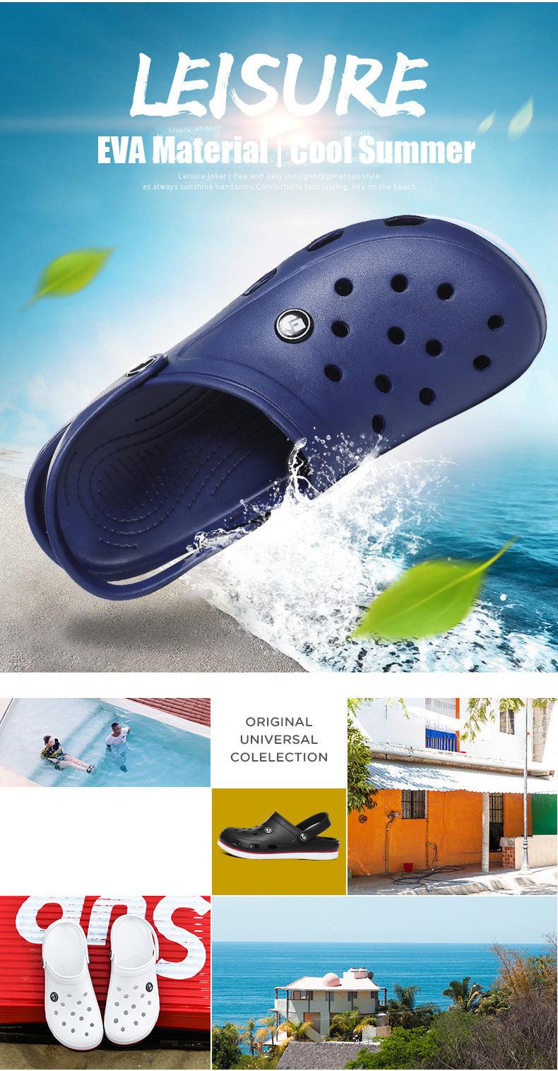 Sabots Classiques pour Hommes Chaussons à Semelle Souple Sabots de Plage Tendance Sandales pour Hommes Confortables Respirantes à Lanière Cheville Antidérapantes Chaussures d'Eau Décontractées Sandales de Douche de Plage Chaussons d'Été