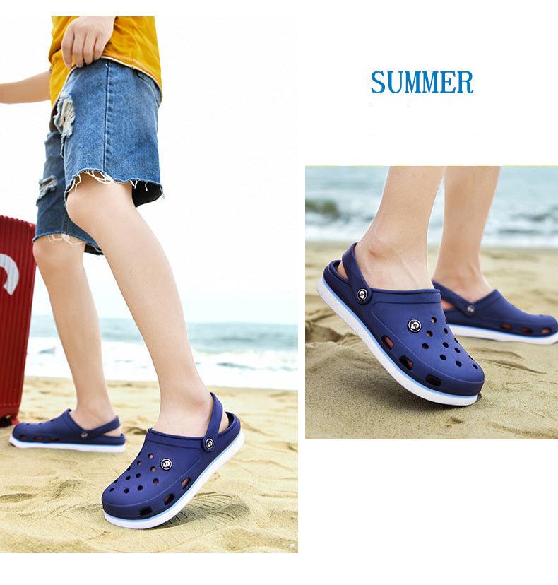 Sabots Classiques pour Hommes Chaussons à Semelle Souple Sabots de Plage Tendance Sandales pour Hommes Confortables Respirantes à Lanière Cheville Antidérapantes Chaussures d'Eau Décontractées Sandales de Douche de Plage Chaussons d'Été