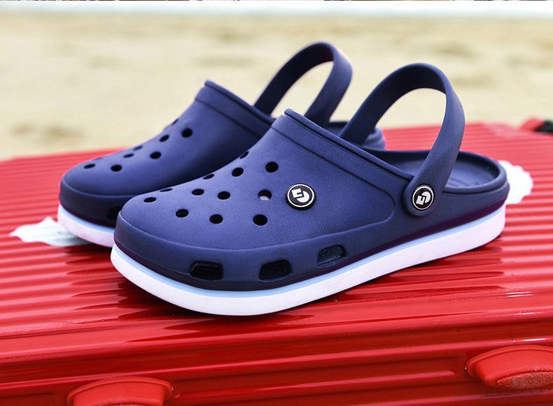 Sabots Classiques pour Hommes Chaussons à Semelle Souple Sabots de Plage Tendance Sandales pour Hommes Confortables Respirantes à Lanière Cheville Antidérapantes Chaussures d'Eau Décontractées Sandales de Douche de Plage Chaussons d'Été