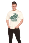 T-shirt graphique classique à manches courtes en viscose de bambou et coton biologique pour homme
