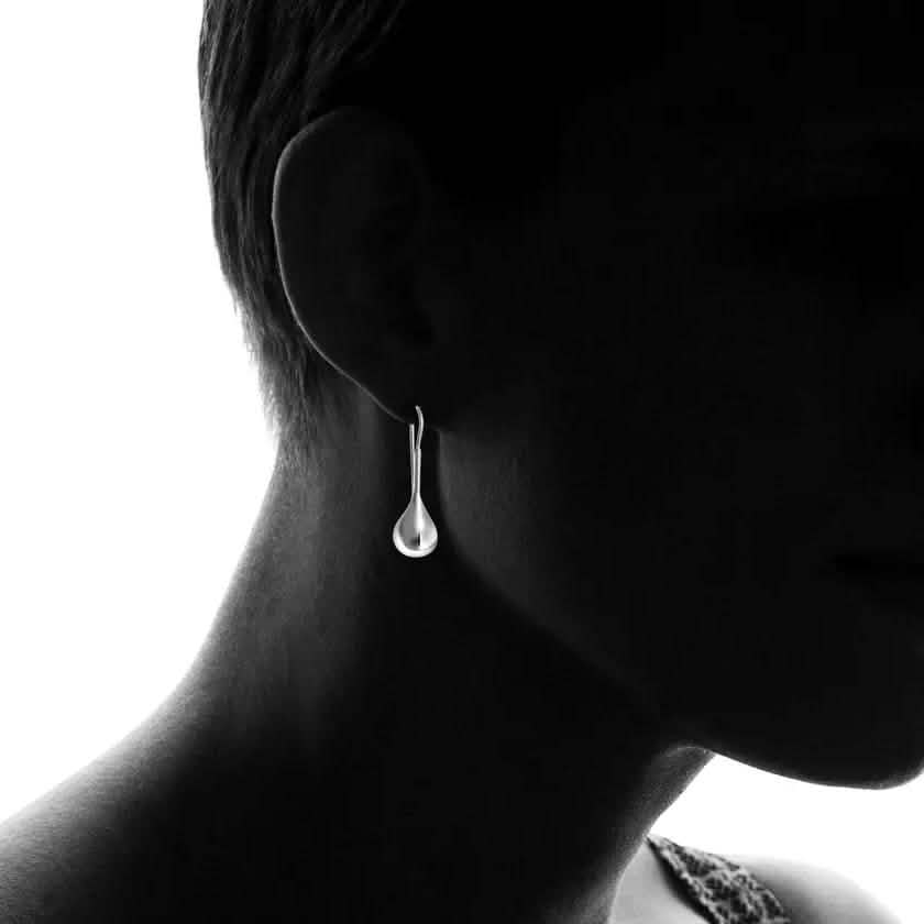 Boucles d'oreilles pendantes classiques en argent sterling