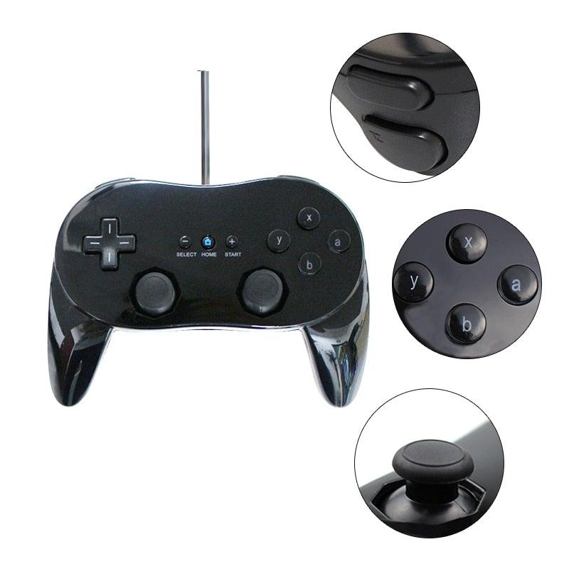 Manette de jeu filaire classique blanche et noire compatible avec les PC portables