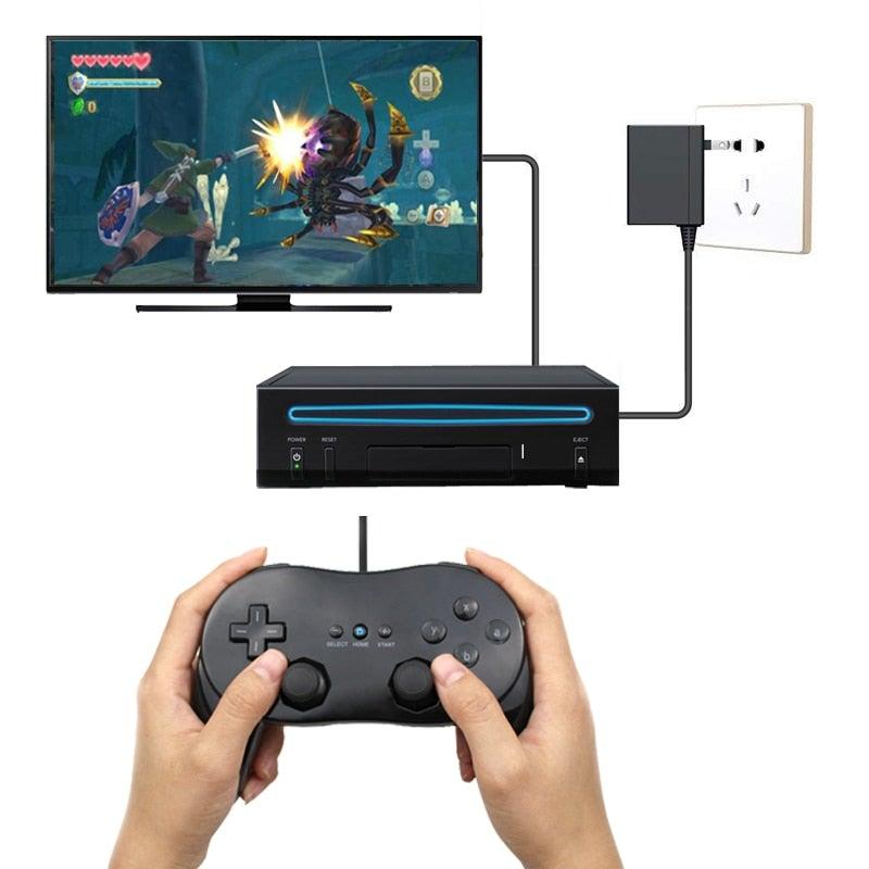 Manette de jeu filaire classique blanche et noire compatible avec les PC portables