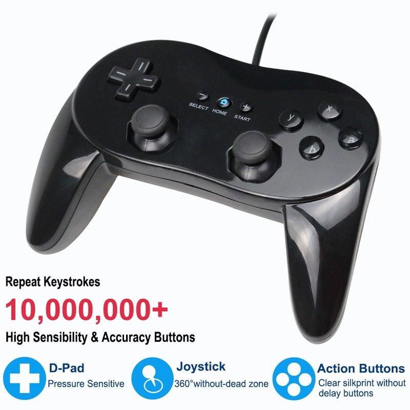 Manette de jeu filaire classique blanche et noire compatible avec les PC portables
